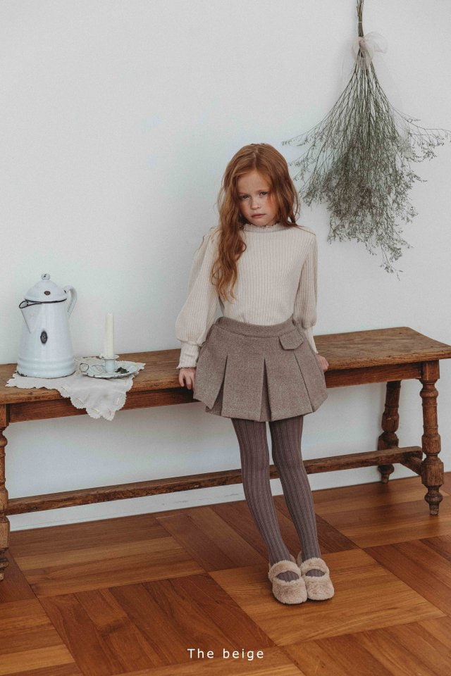 The Beige - Korean Children Fashion - #kidzfashiontrend - Slim Half Turtleneck Tee - 6