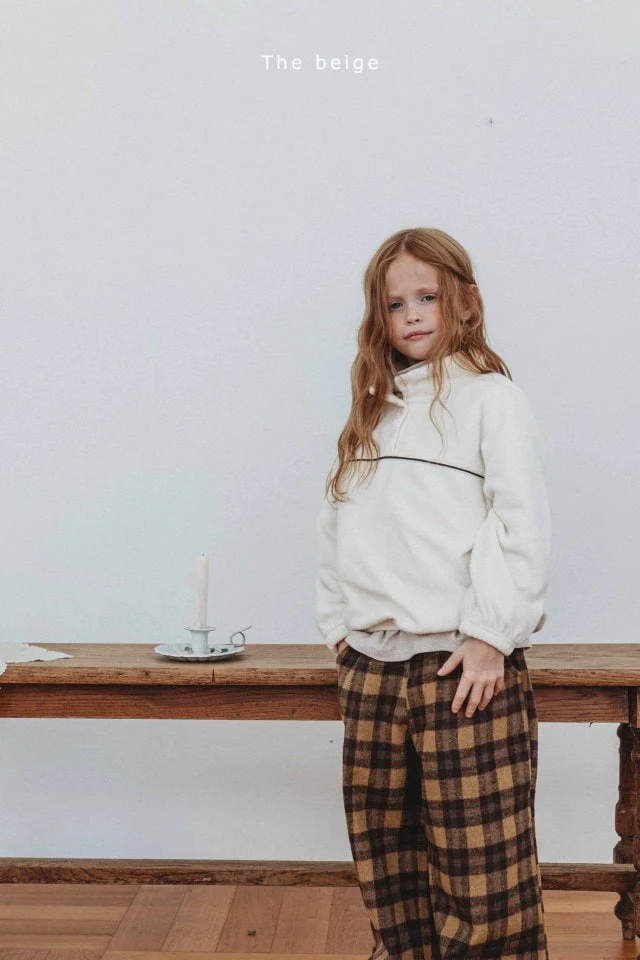 The Beige - Korean Children Fashion - #minifashionista - Check Wide Pants