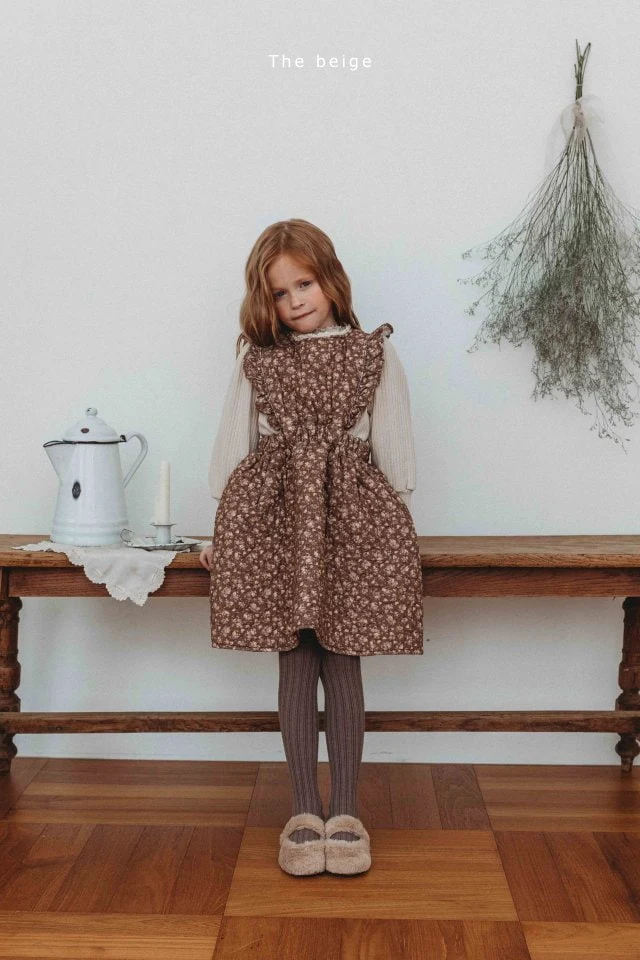 The Beige - Korean Children Fashion - #prettylittlegirls - Quilting One-piece - 3