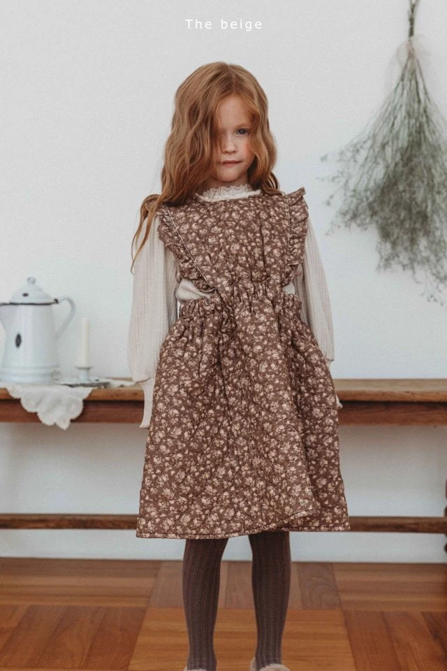 The Beige - Korean Children Fashion - #stylishchildhood - Quilting One-piece - 6