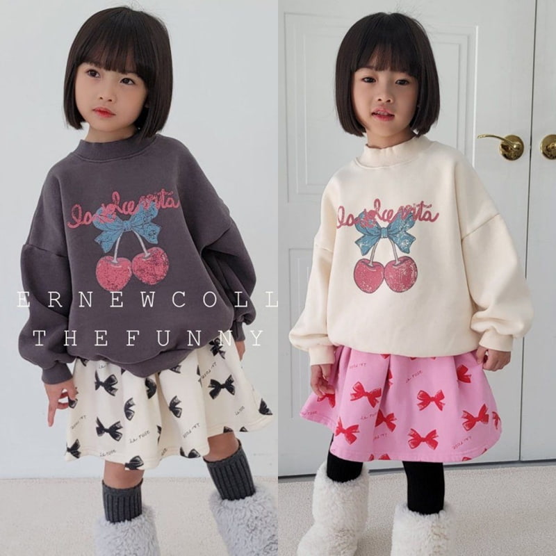 The Funny - Korean Children Fashion - #Kfashion4kids - Ribbon Pintuck Fleece Skirt