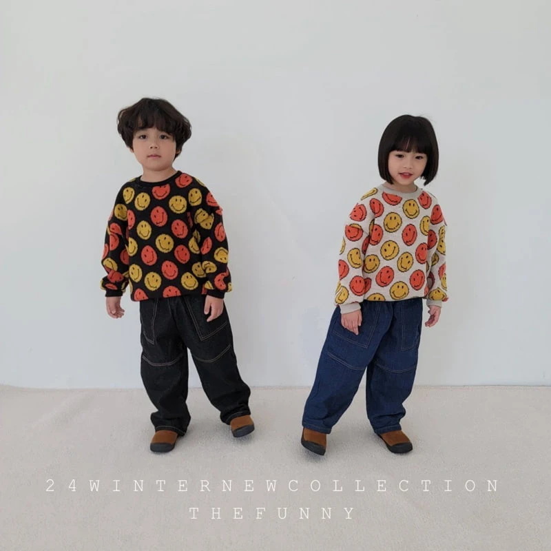 The Funny - Korean Children Fashion - #childofig - Smile Knit Fleece Sweatshirts - 2