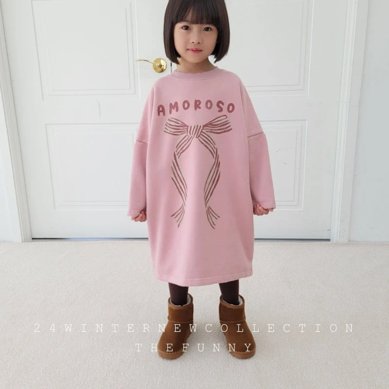 The Funny - Korean Children Fashion - #childrensboutique - Amore Ribbon Fleece One-piece - 10