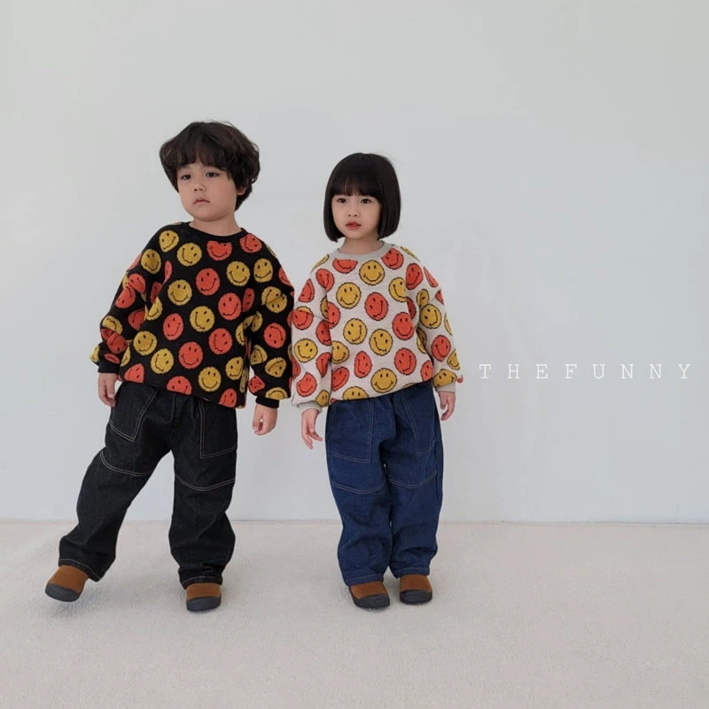 The Funny - Korean Children Fashion - #childofig - Smile Knit Fleece Sweatshirts - 4