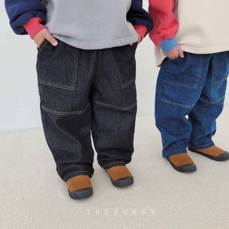 The Funny - Korean Children Fashion - #designkidswear - Eskimo Fleece Denim Pants - 8