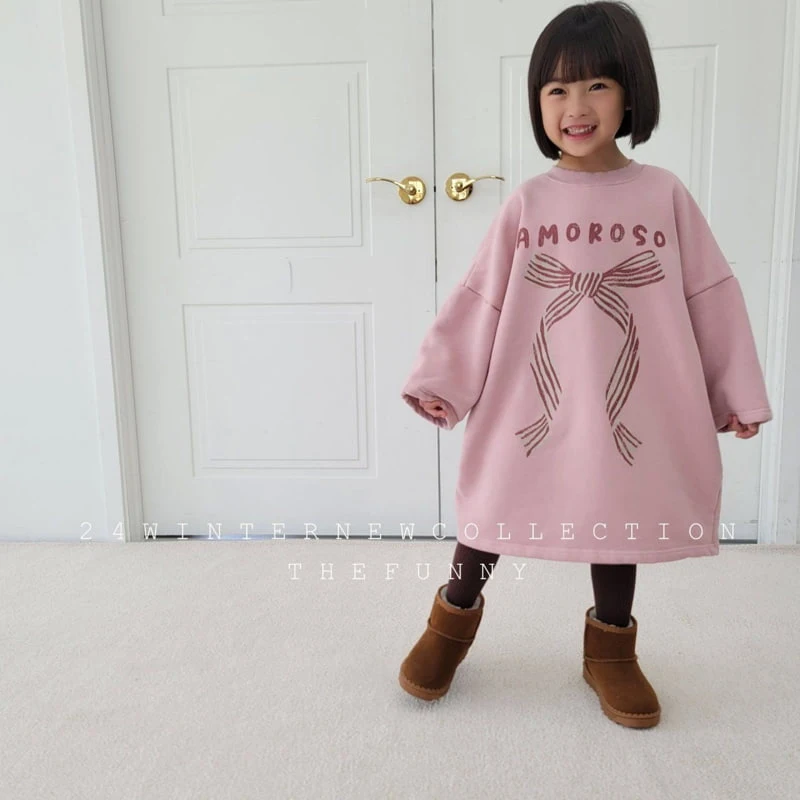 The Funny - Korean Children Fashion - #designkidswear - Amore Ribbon Fleece One-piece - 11