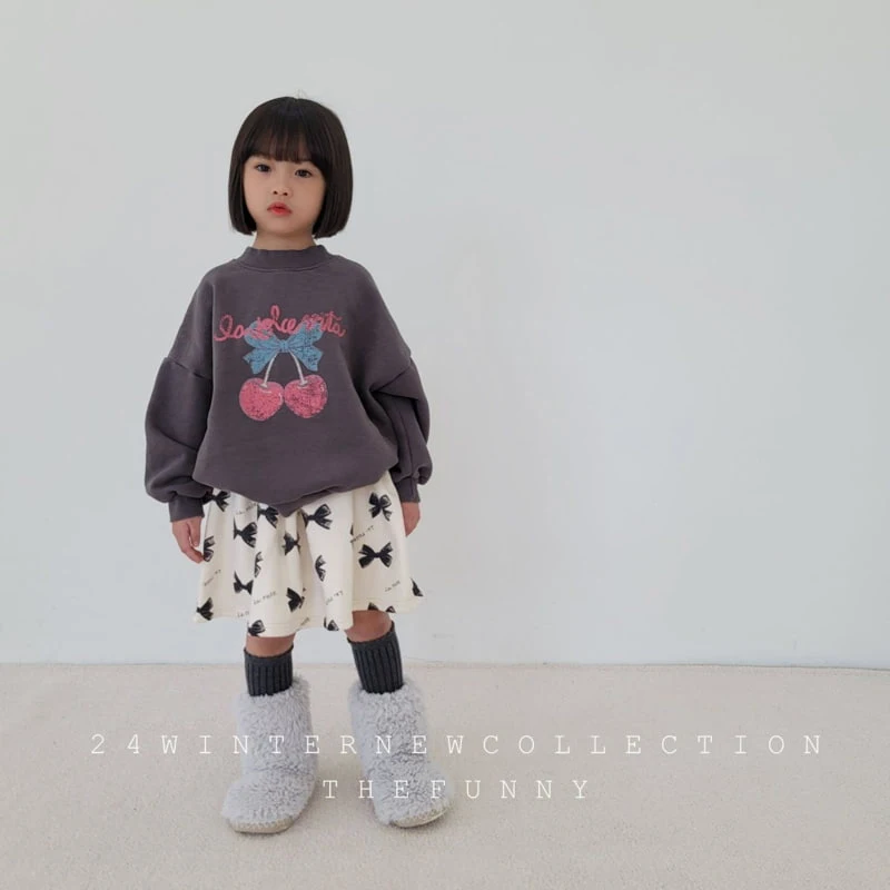 The Funny - Korean Children Fashion - #discoveringself - Cherry Half Turtleneck Sweatshirts - 3