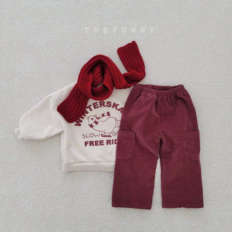 The Funny - Korean Children Fashion - #discoveringself - Corduroy Span Fleece Pants - 7