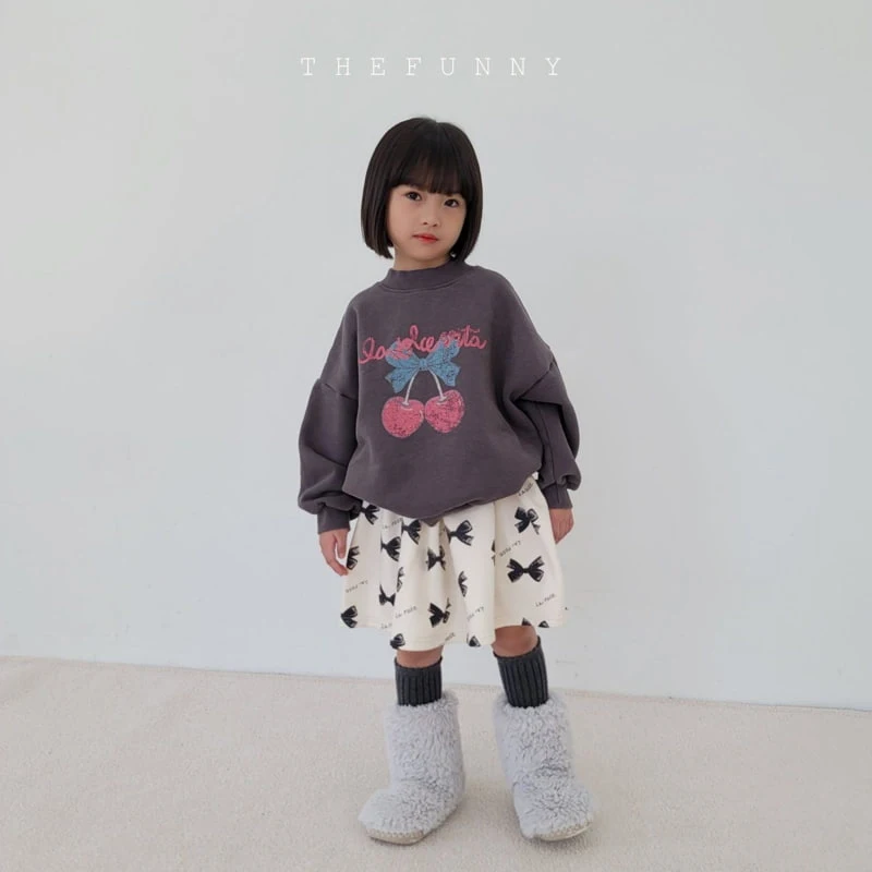 The Funny - Korean Children Fashion - #discoveringself - Cherry Half Turtleneck Sweatshirts - 4