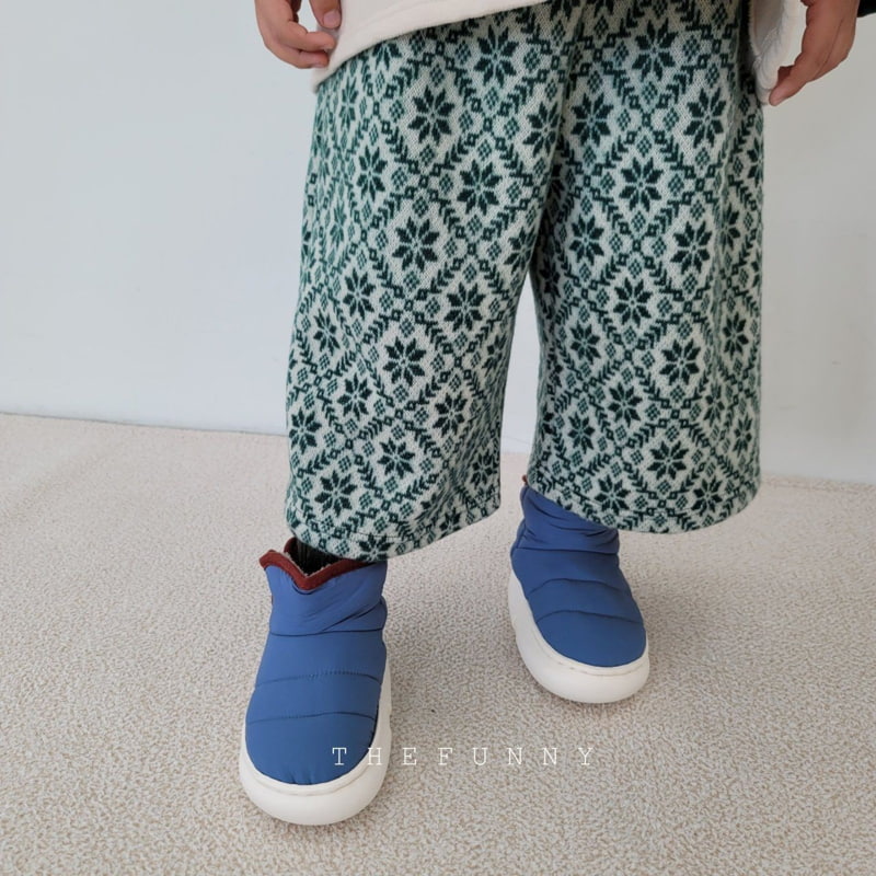 The Funny - Korean Children Fashion - #fashionkids - Snow Flower Knit Midi Pants - 9