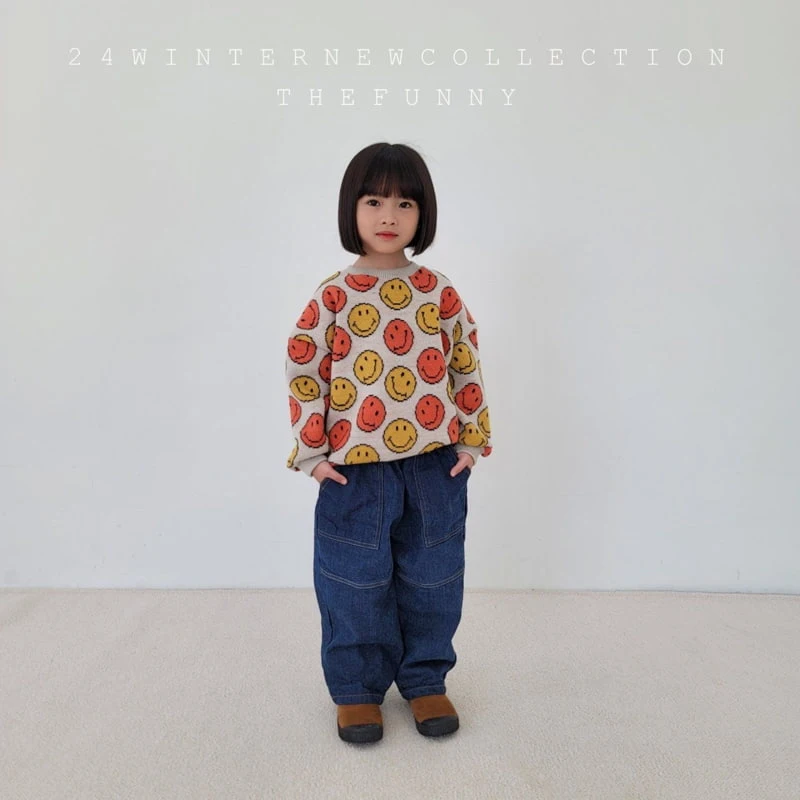 The Funny - Korean Children Fashion - #fashionkids - Smile Knit Fleece Sweatshirts - 7