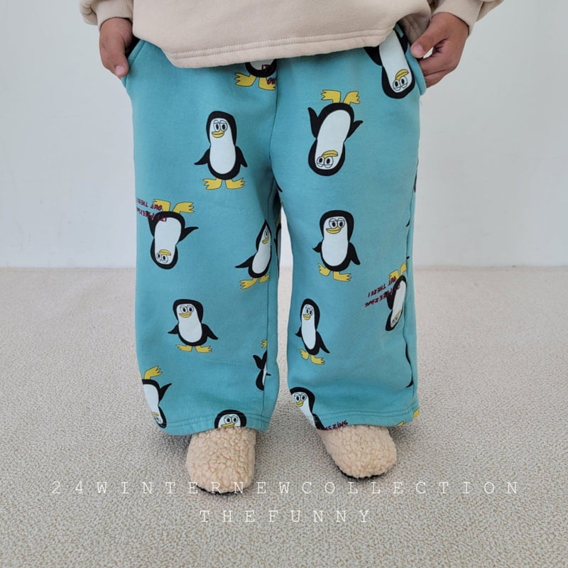 The Funny - Korean Children Fashion - #kidsshorts - Penguin Fleece Wide Pants - 12