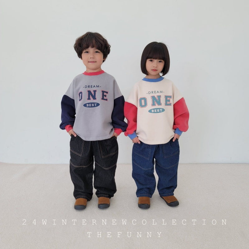 The Funny - Korean Children Fashion - #kidsshorts - One Colored Fleece Tee - 2