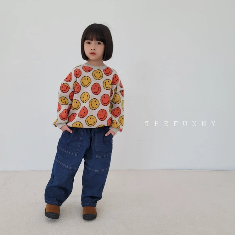 The Funny - Korean Children Fashion - #kidsshorts - Smile Knit Fleece Sweatshirts - 8