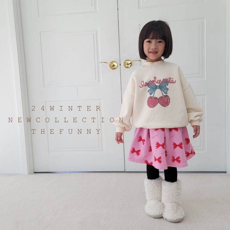 The Funny - Korean Children Fashion - #littlefashionista - Cherry Half Turtleneck Sweatshirts - 9