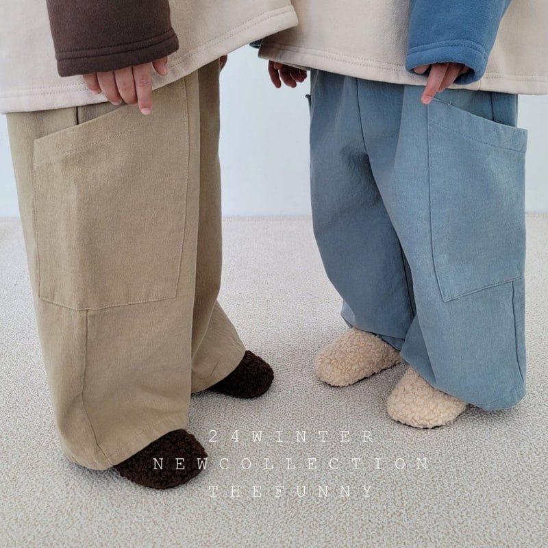 The Funny - Korean Children Fashion - #littlefashionista - Big Pocket Fleece Wide Pants