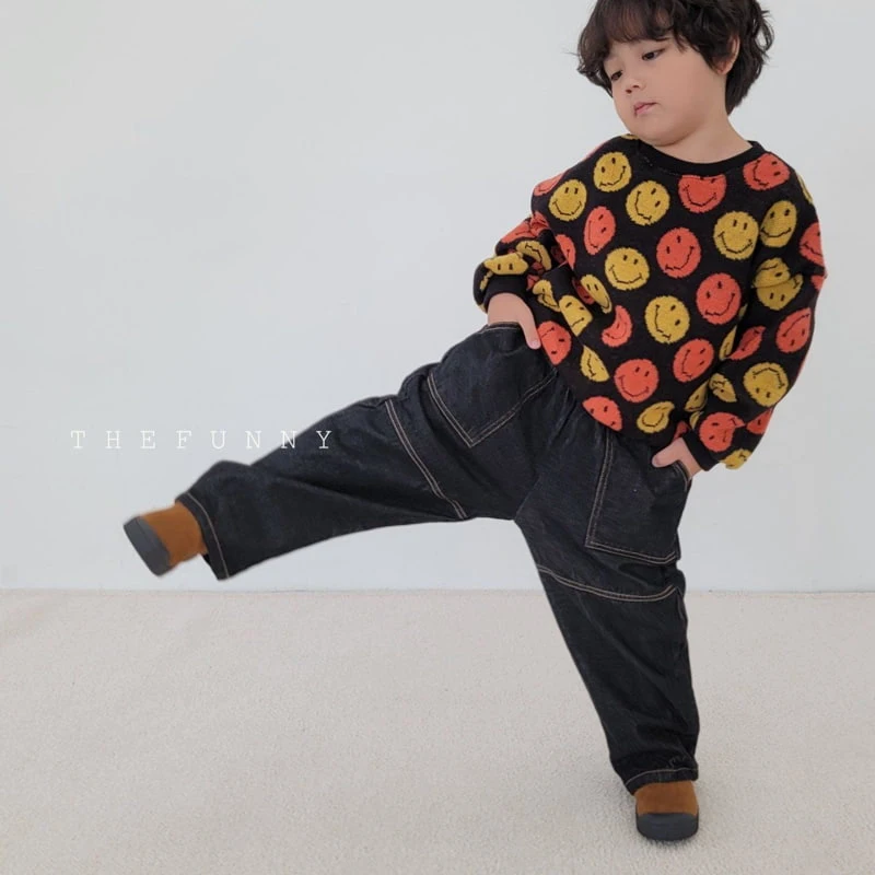 The Funny - Korean Children Fashion - #littlefashionista - Smile Knit Fleece Sweatshirts - 12