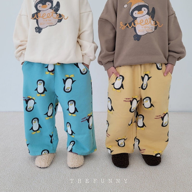 The Funny - Korean Children Fashion - #magicofchildhood - Penguin Fleece Wide Pants