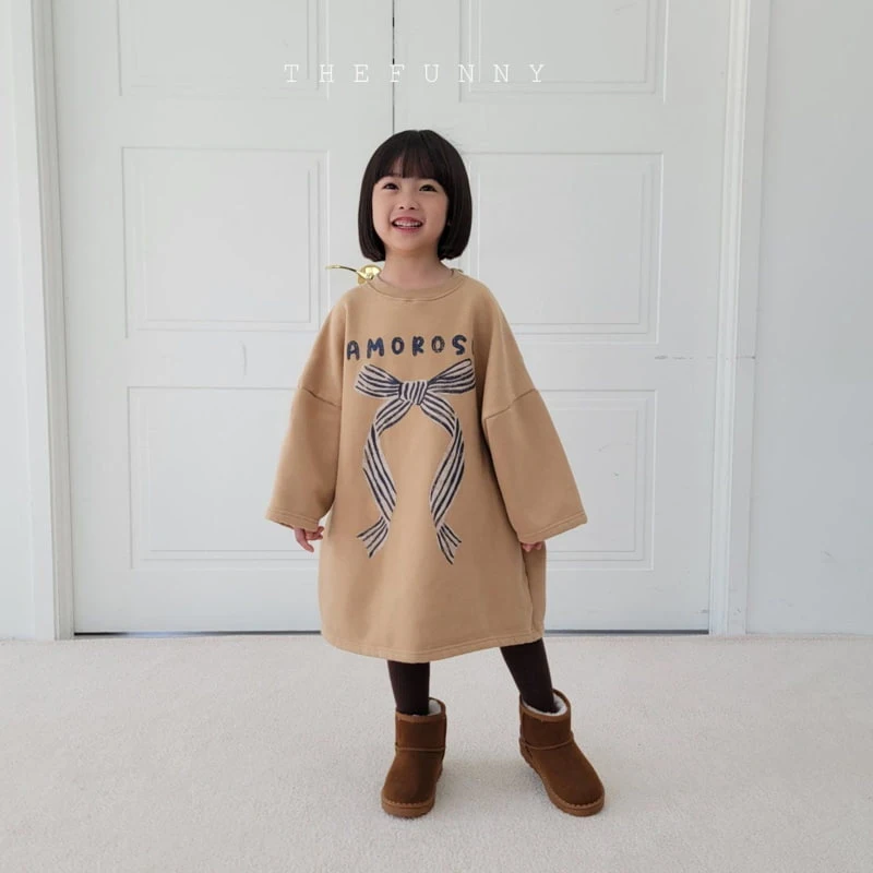 The Funny - Korean Children Fashion - #magicofchildhood - Amore Ribbon Fleece One-piece - 5