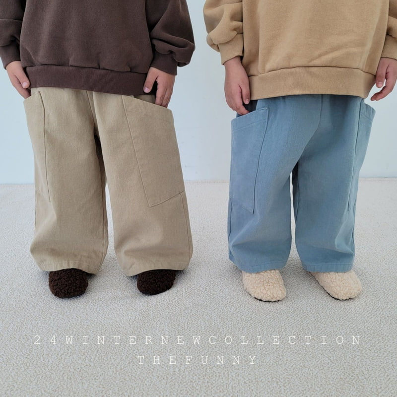 The Funny - Korean Children Fashion - #magicofchildhood - Big Pocket Fleece Wide Pants - 2