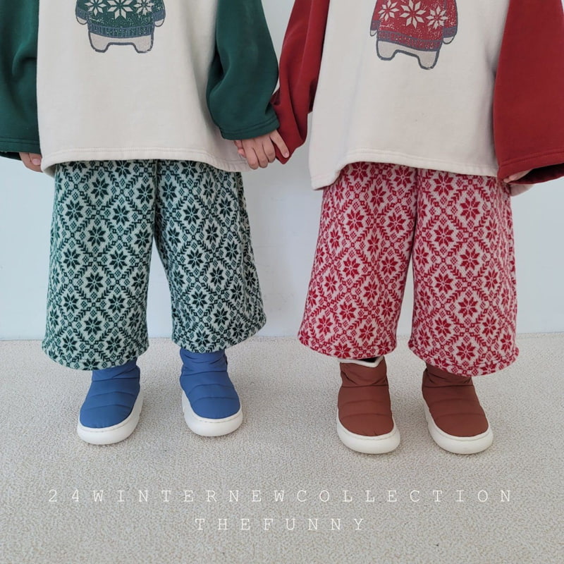 The Funny - Korean Children Fashion - #magicofchildhood - Snow Flower Knit Midi Pants