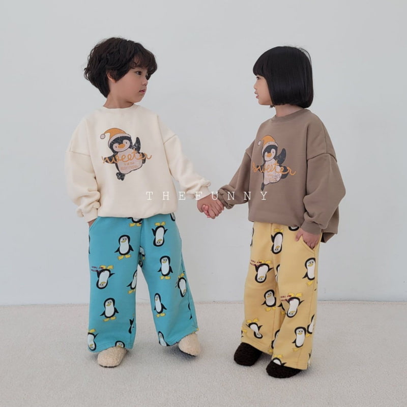 The Funny - Korean Children Fashion - #minifashionista - Penguin Fleece Wide Pants - 2