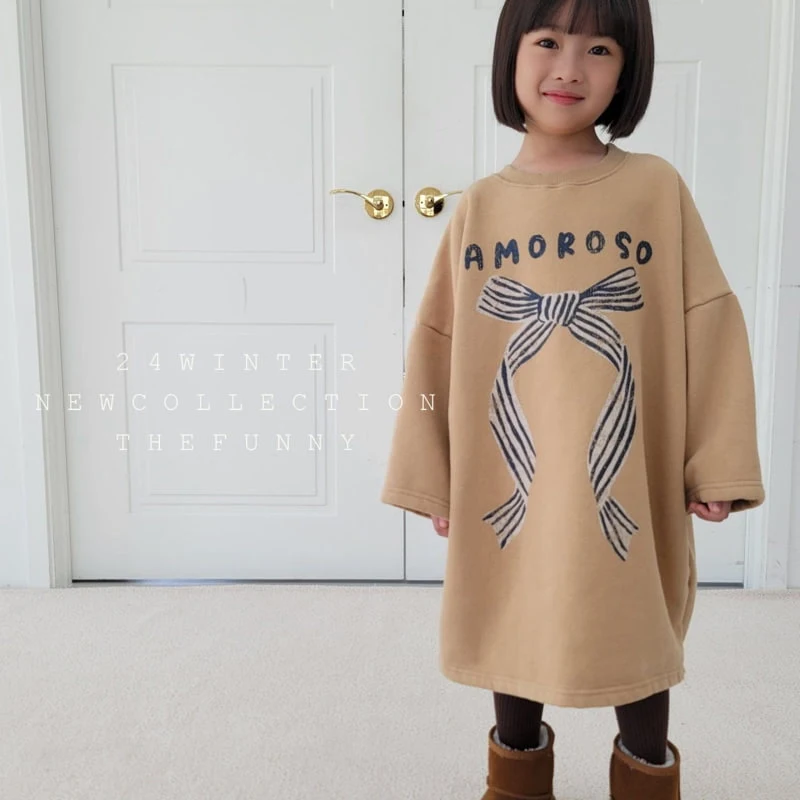 The Funny - Korean Children Fashion - #prettylittlegirls - Amore Ribbon Fleece One-piece - 7