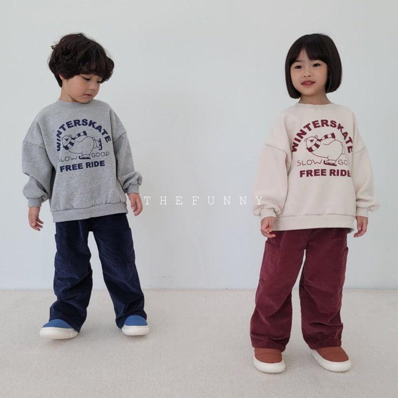 The Funny - Korean Children Fashion - #prettylittlegirls - Corduroy Span Fleece Pants - 2