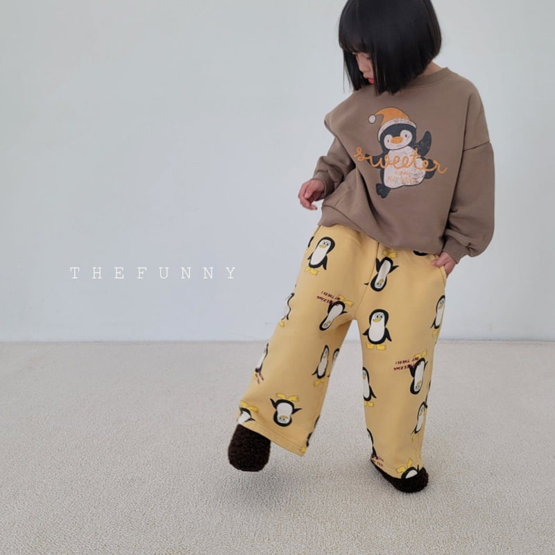 The Funny - Korean Children Fashion - #prettylittlegirls - Penguin Fleece Wide Pants - 4