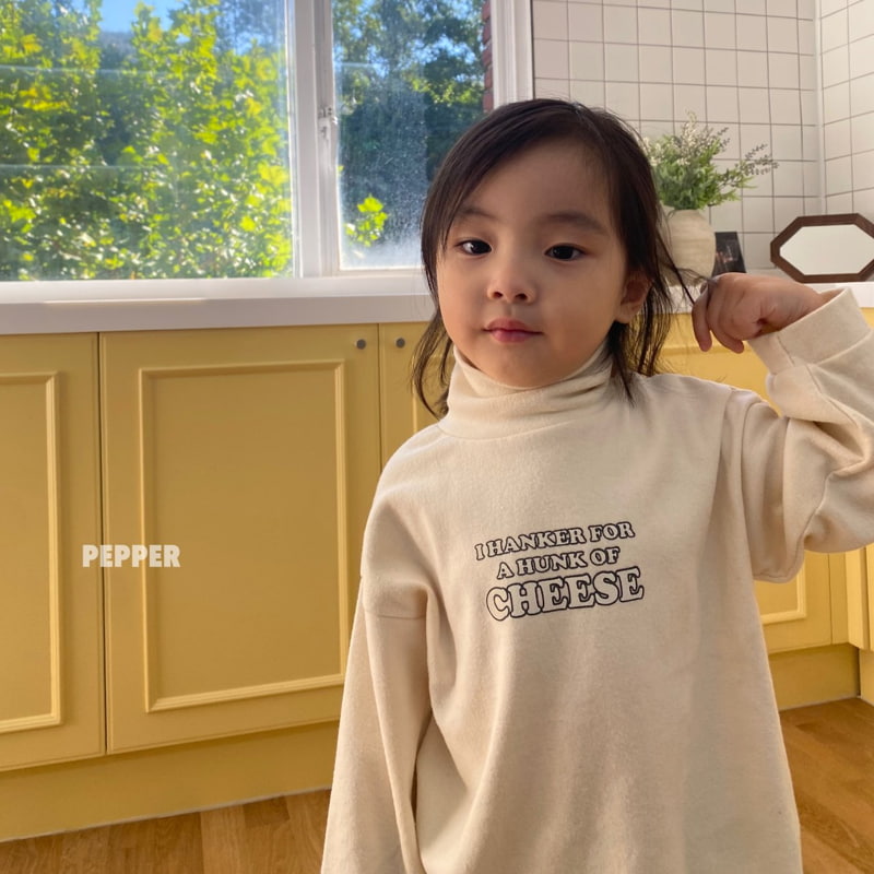 The Pepper - Korean Children Fashion - #childrensboutique - Cheese Turtleneck Tee - 3