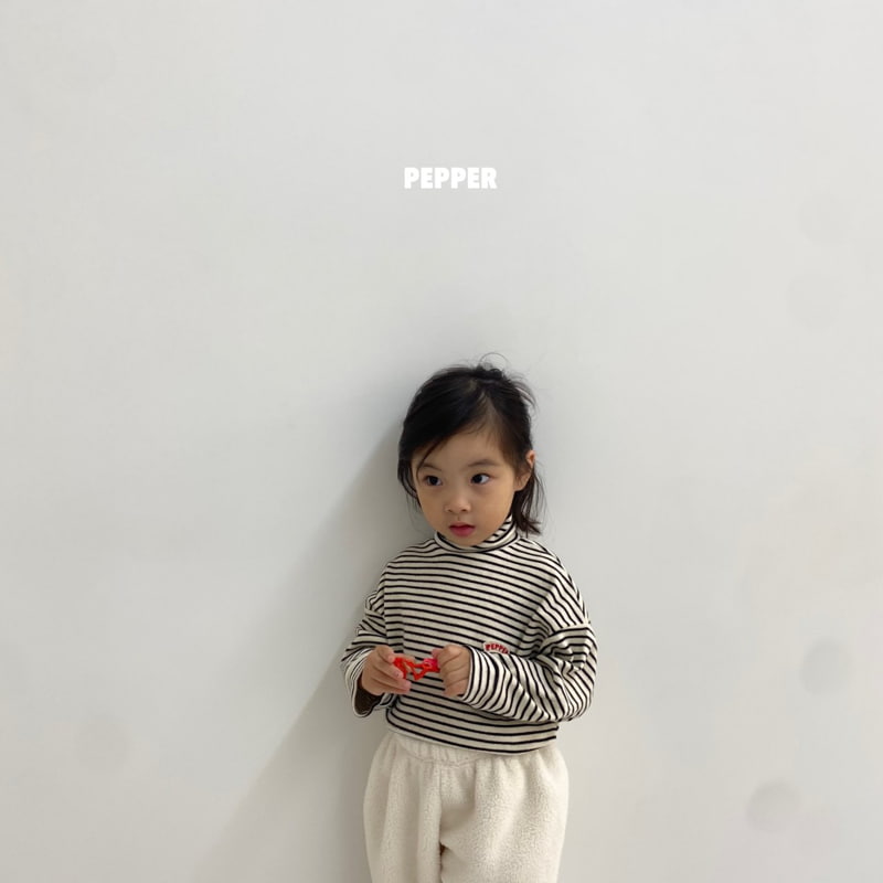 The Pepper - Korean Children Fashion - #kidsstore - Stripe Turtleneck Tee - 9