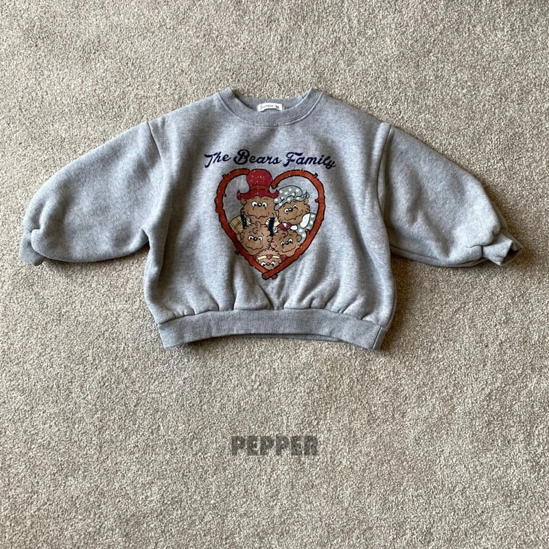 The Pepper - Korean Children Fashion - #toddlerclothing - Bear Family Sweatshirts - 6