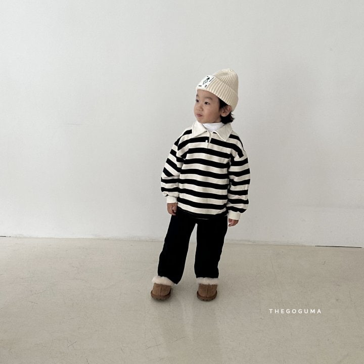 Thegoguma - Korean Children Fashion - #Kfashion4kids - Talktalk Fleeced Denim Pants - 7