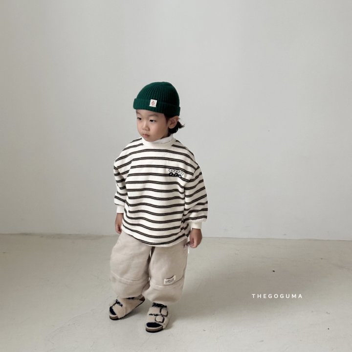 Thegoguma - Korean Children Fashion - #childofig - Monica Embroidery Stripe Tee