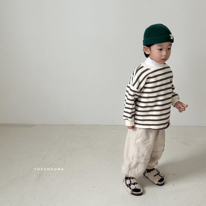 Thegoguma - Korean Children Fashion - #childrensboutique - Monica Embroidery Stripe Tee - 4