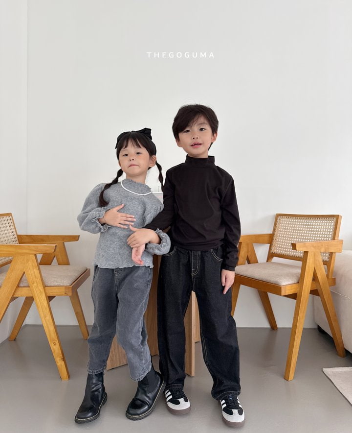 Thegoguma - Korean Children Fashion - #discoveringself - Cheese Turtleneck Tee