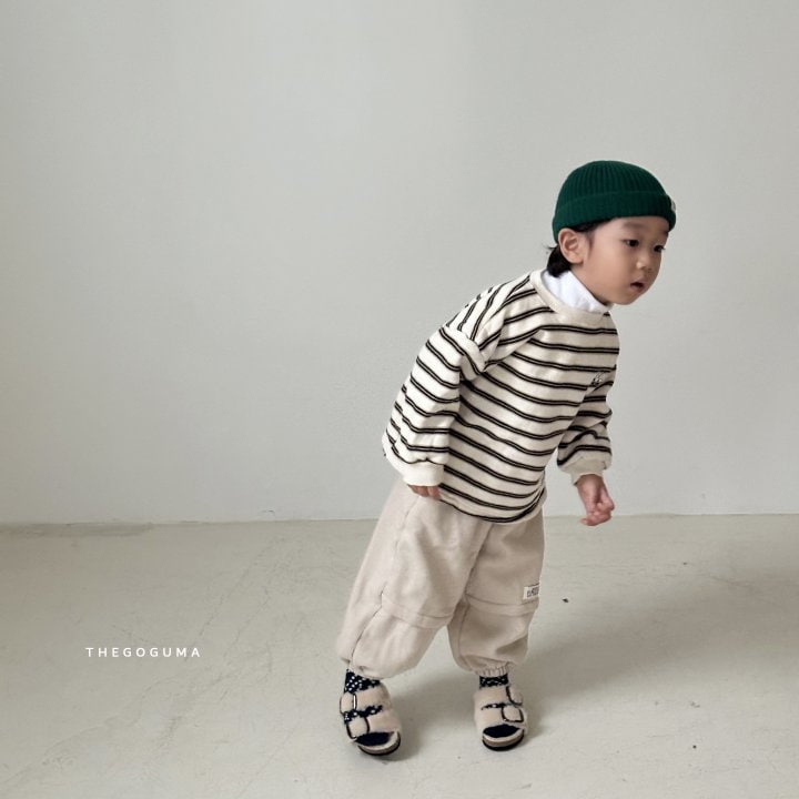 Thegoguma - Korean Children Fashion - #discoveringself - Monica Embroidery Stripe Tee - 5