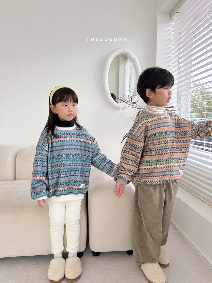 Thegoguma - Korean Children Fashion - #discoveringself - Corduroy Fleeced Baggy Pants - 11