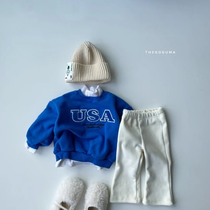 Thegoguma - Korean Children Fashion - #kidsshorts - USA Embroidery Sweatshirts - 11