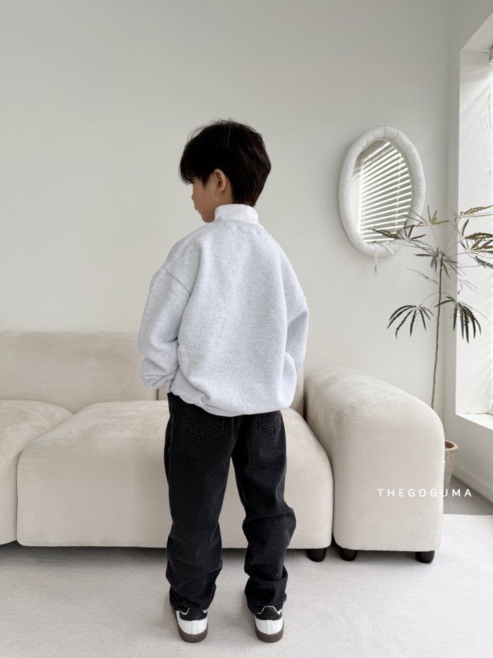 Thegoguma - Korean Children Fashion - #kidzfashiontrend - Damage Fleeced Span Denim Pants - 3