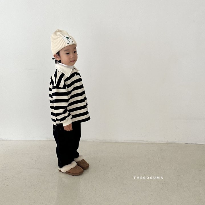 Thegoguma - Korean Children Fashion - #littlefashionista - Talktalk Fleeced Denim Pants - 8