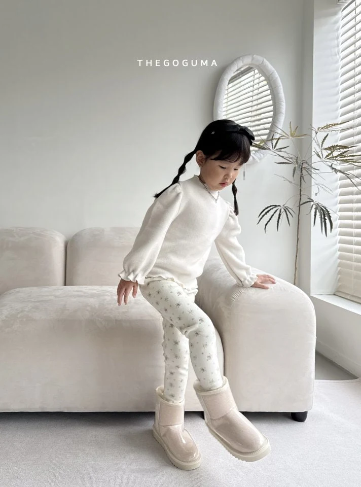 Thegoguma - Korean Children Fashion - #magicofchildhood - Jeyy Flower Bonding Leggings - 6