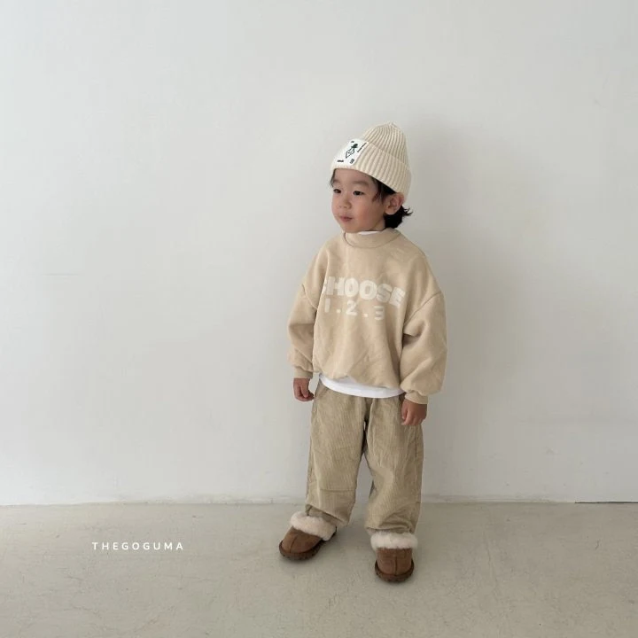 Thegoguma - Korean Children Fashion - #magicofchildhood - Corduroy Fleeced Baggy Pants - 2