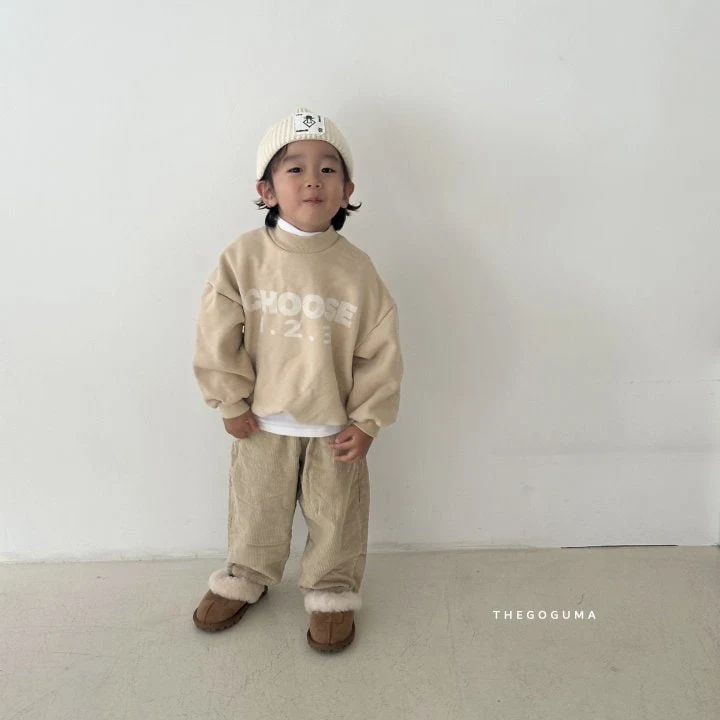 Thegoguma - Korean Children Fashion - #minifashionista - Corduroy Fleeced Baggy Pants - 3