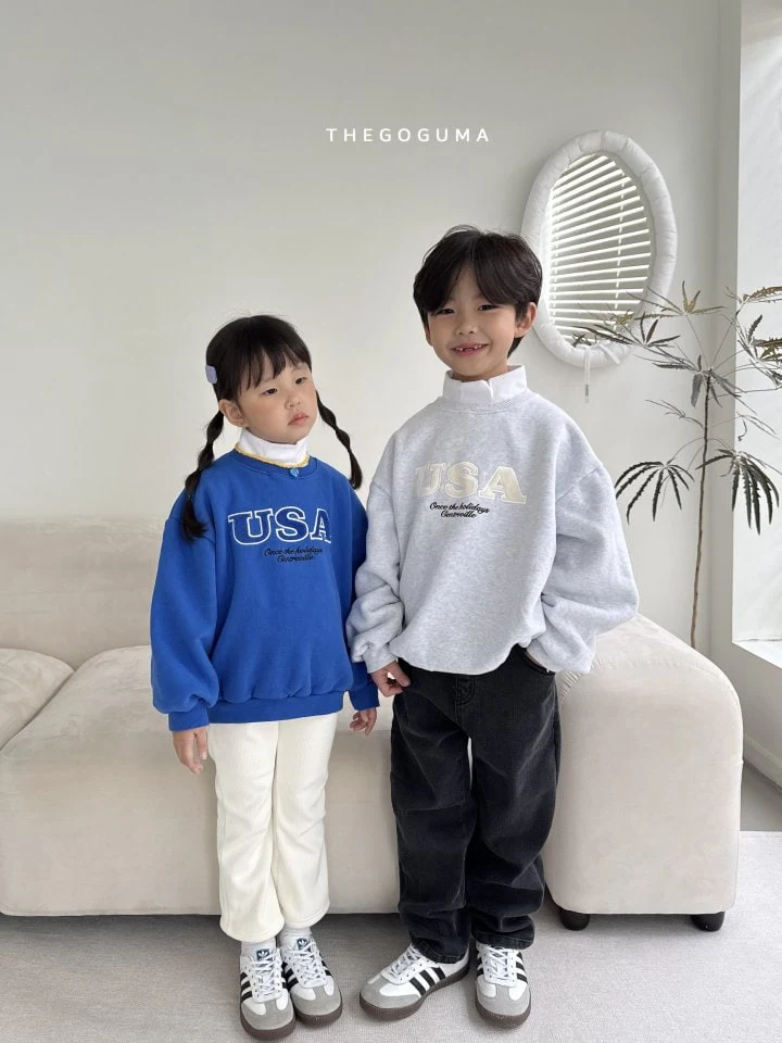 Thegoguma - Korean Children Fashion - #minifashionista - USA Embroidery Sweatshirts