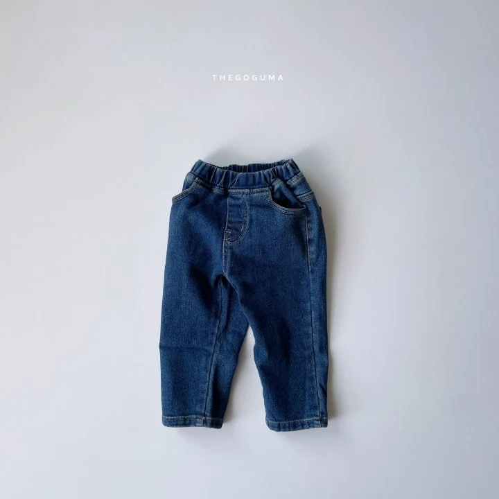 Thegoguma - Korean Children Fashion - #prettylittlegirls - Damage Fleeced Span Denim Pants - 8