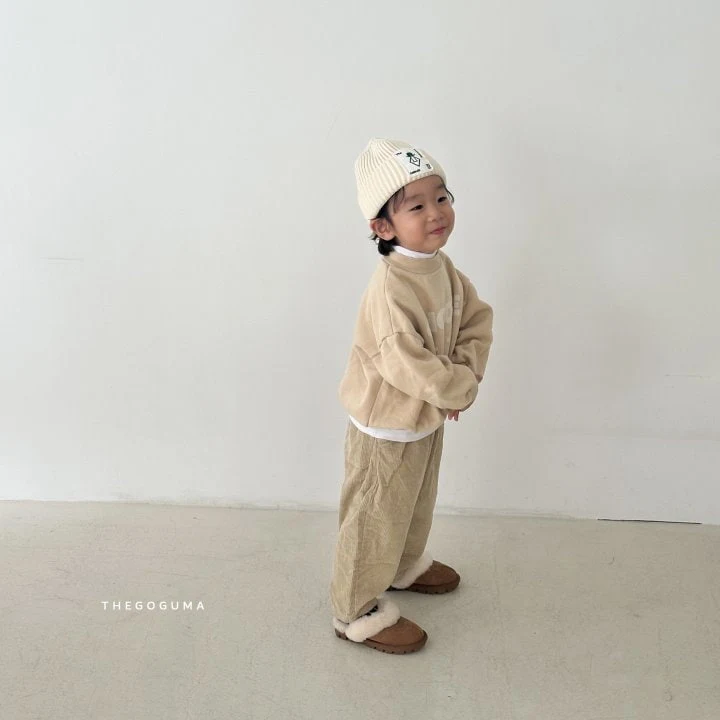 Thegoguma - Korean Children Fashion - #minifashionista - Corduroy Fleeced Baggy Pants - 4