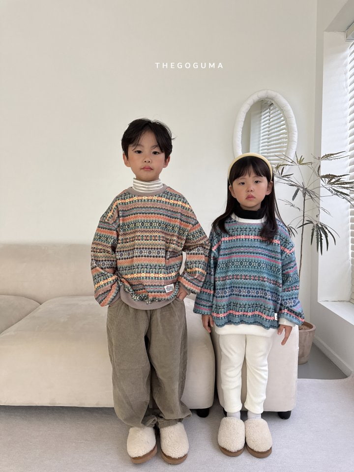 Thegoguma - Korean Children Fashion - #stylishchildhood - Corduroy Fleeced Baggy Pants - 7