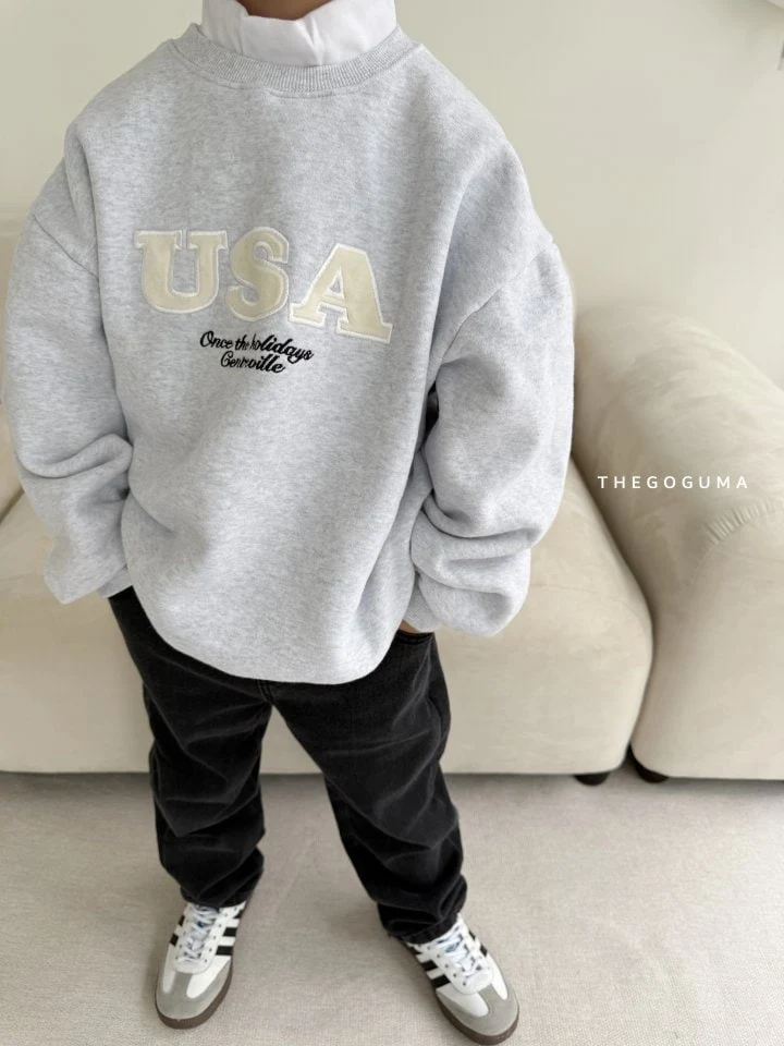 Thegoguma - Korean Children Fashion - #stylishchildhood - USA Embroidery Sweatshirts - 5