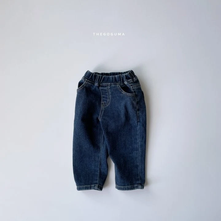 Thegoguma - Korean Children Fashion - #todddlerfashion - Damage Fleeced Span Denim Pants - 9